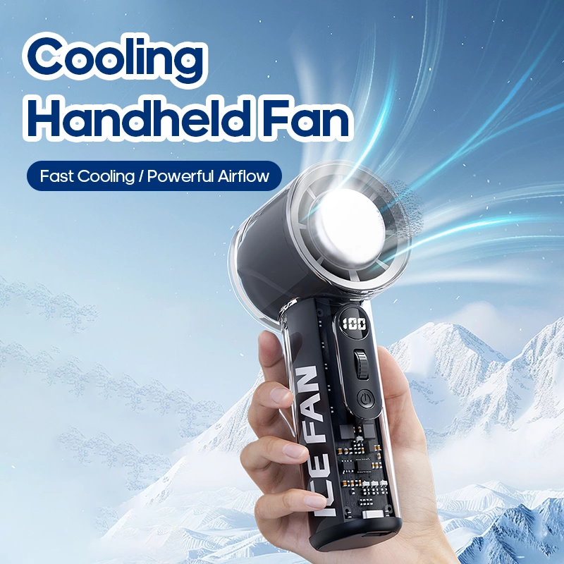 Outdoor high temperature savior: This iced handheld fan brings coolness with you