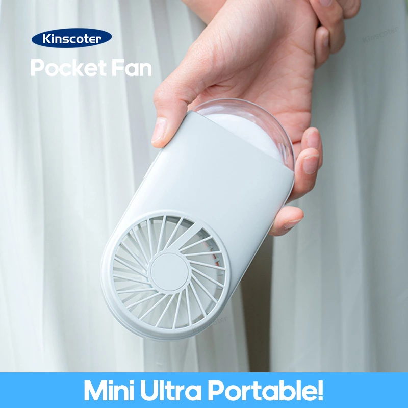 Mini convenient fan: big functions in a small body, cool and lighting at one click