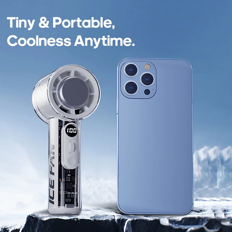 Outdoor high temperature savior: This iced handheld fan brings coolness with you