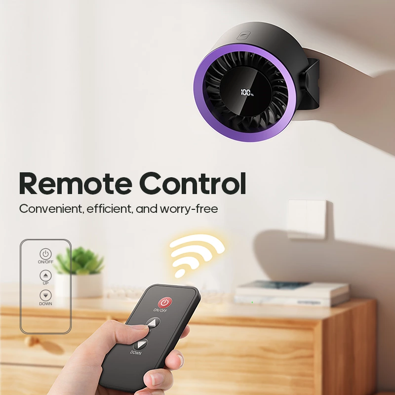 Desktop and wall-mounted dual-purpose fan: 100 wind speeds and intelligent remote control for a cool revolution