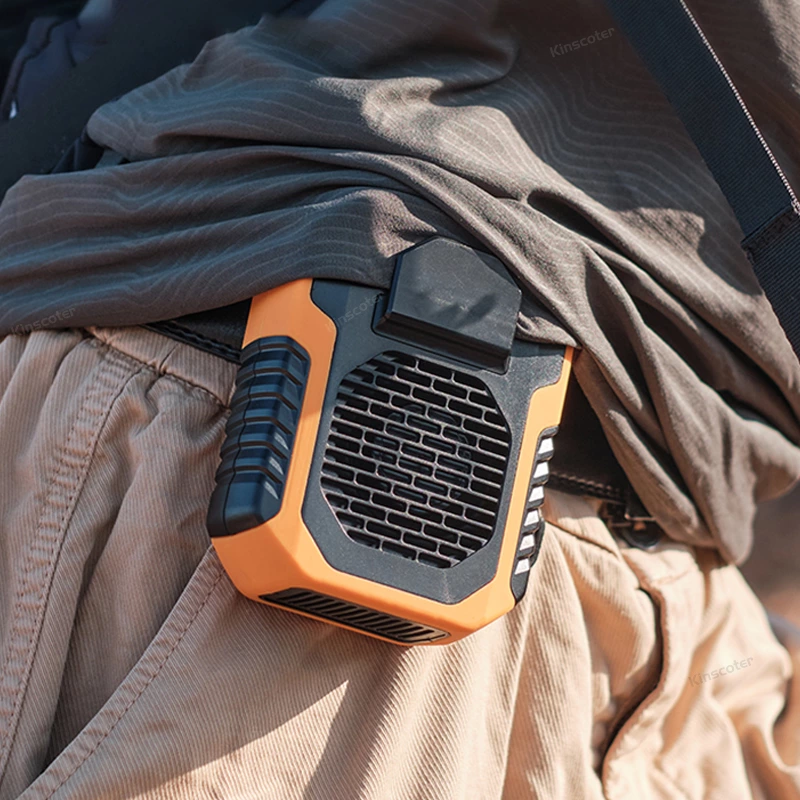 Say goodbye to the outdoor heat and unlock a new experience of freedom and coolness with a waist-hanging fan