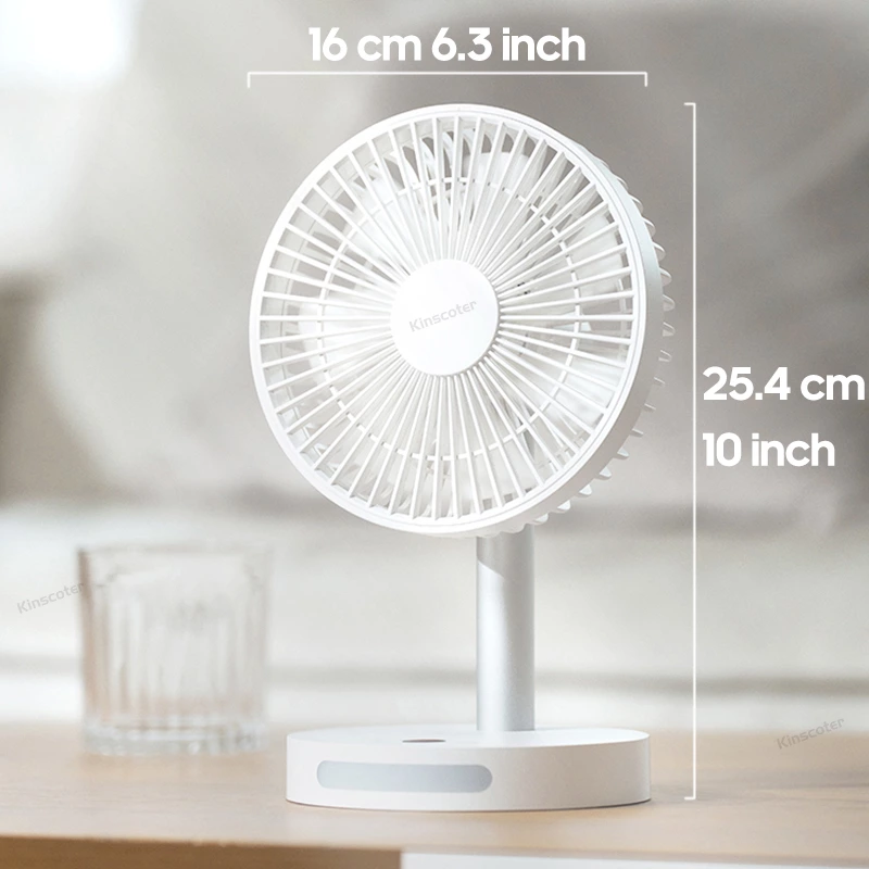 Desktop fan: a desktop cooling companion with both battery life and lighting