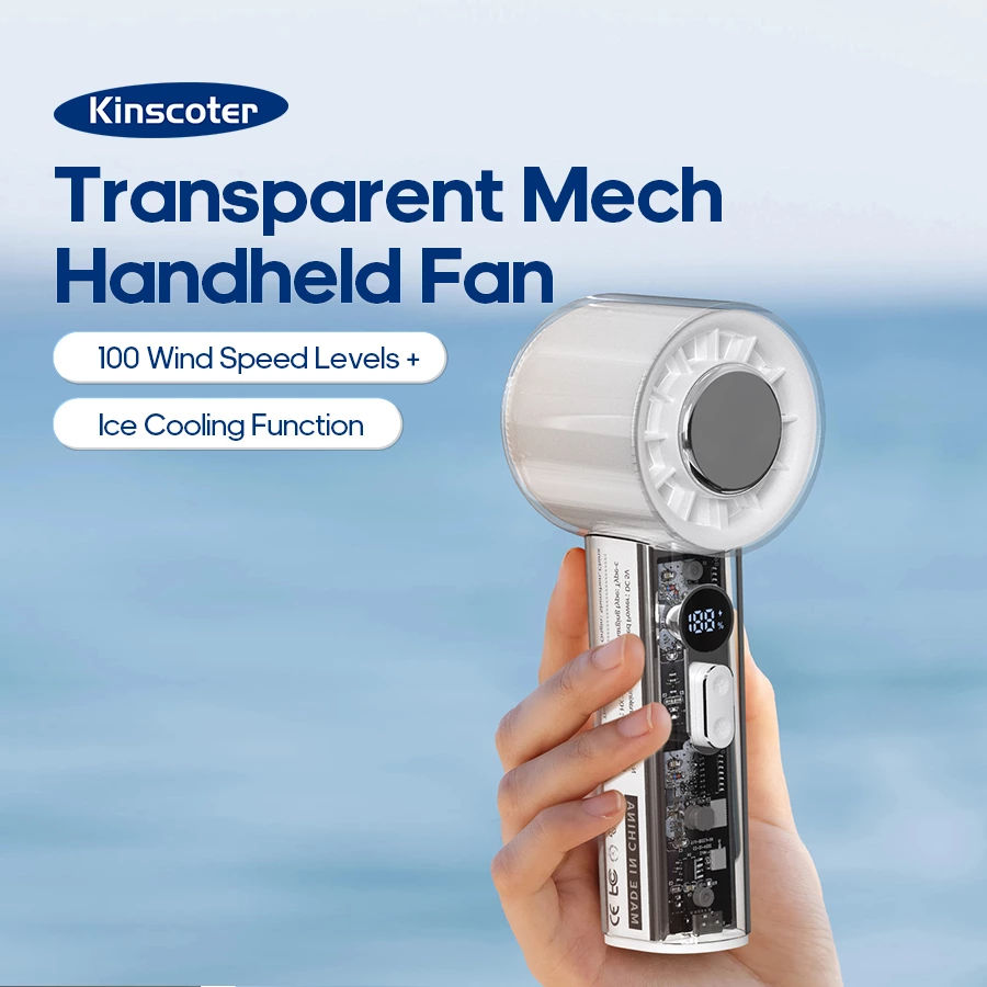 This transparent handheld fan: cool and long-lasting a stylish and powerful summer cooler