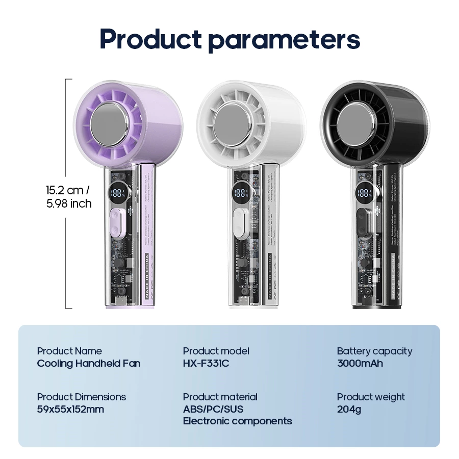 High Speed Handheld Mini Fan  HX-F331C