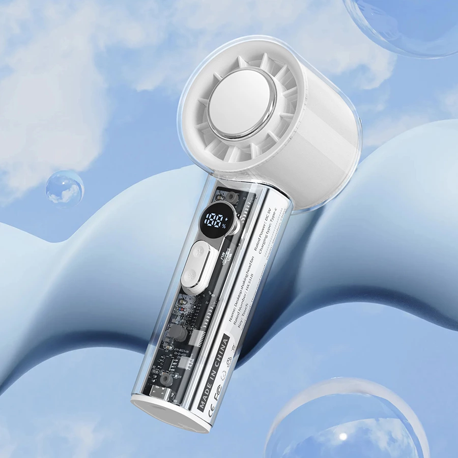 A must-have for students on the go! This transparent handheld fan: 3-second cooling + lightweight travel, keeping you cool on campus and hiking.