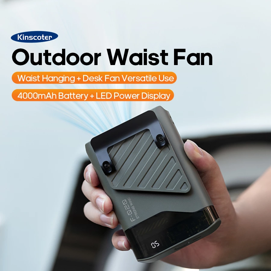 Outdoor party testing! This lightweight and long-lasting hanging waist fan really frees up your hands for hiking and camping