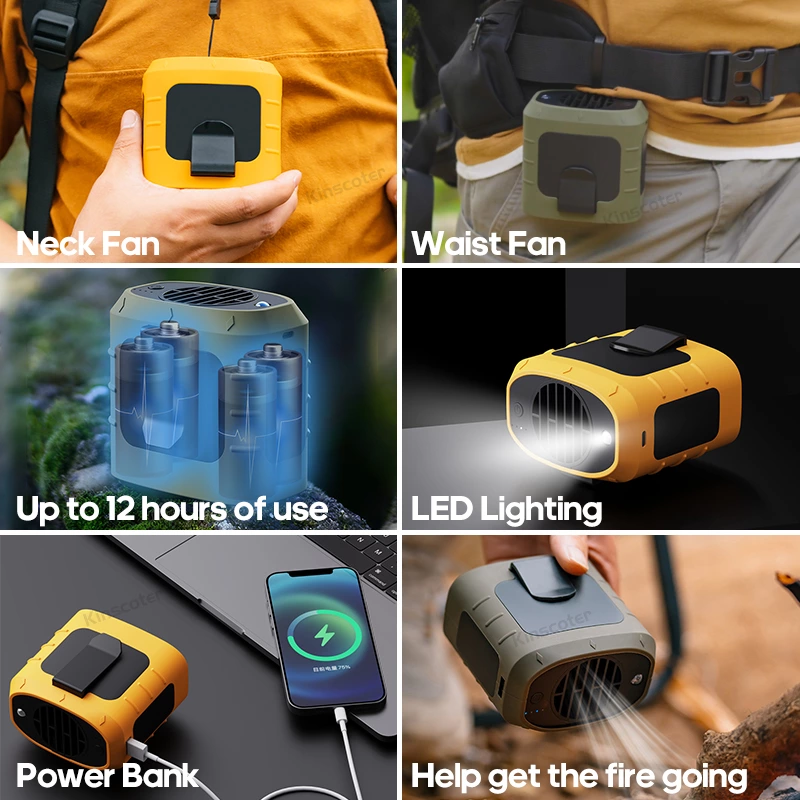 KC-F222 Waist-Mounted Fan (with Power Output)