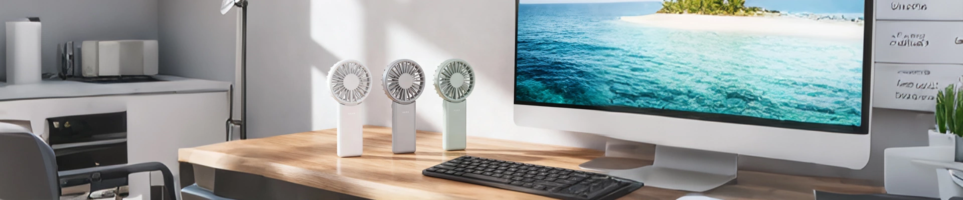 Kinscoter Handheld High-Speed Fan with Cooling Ice Function - Product Image