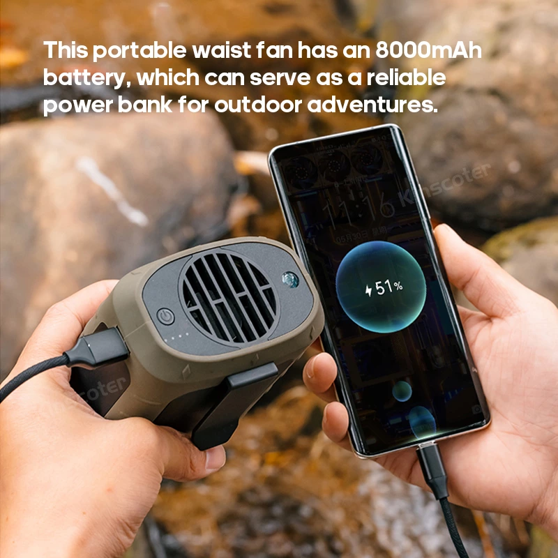 KC-F222 Waist-Mounted Fan (with Power Output)