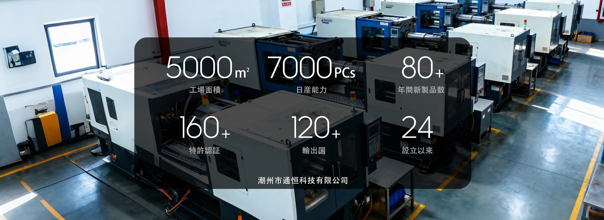 2001 年設立【Chaozhou Tongheng Technology Co.,Ltd.】(ブランド：Kinscoter) 加湿器・小型ファン射出成形工場 製造メーカー生産拠点