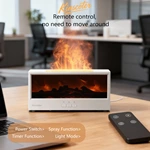 Kinscoter DQ-717 Simulated Fireplace Aroma Diffuser Flame Humidifier with Remote Control, Essential Oil Support & Colorful Flame Spray | Chaozhou Tongheng Technology Co.,Ltd. (Est.2001)