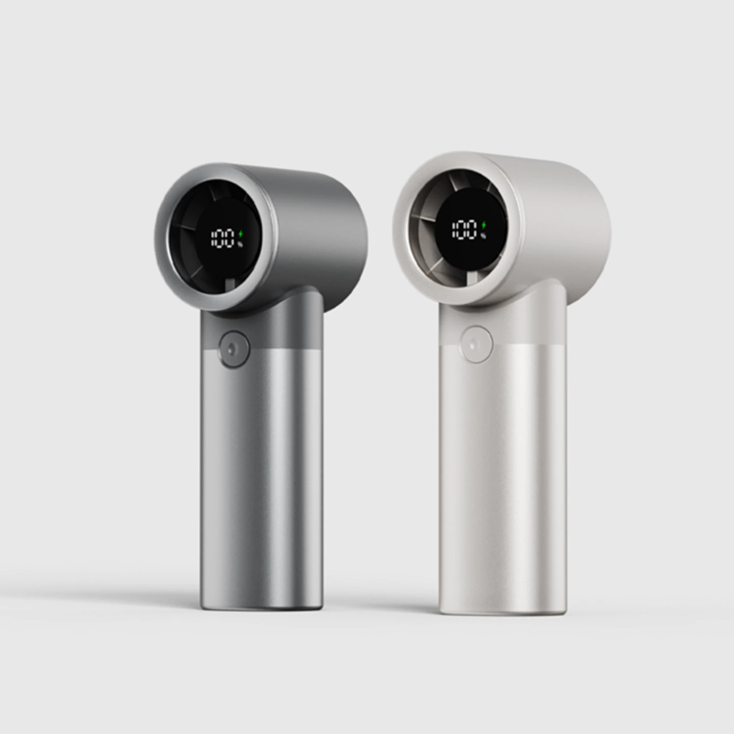 Kinscoter KC-F89A handheld high - speed fan, made by the manufacturer, features a sleek design with a digital display screen.