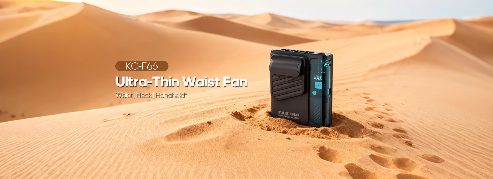 KC-F66 Ultra-Thin Waist-Mounted Fan (4000mAh) by Kinscoter Brand - Manufacturer/Factory Supply Photo