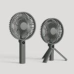 Kinscoter KC-F80 Handheld/Desktop Fan - 3000mAh Battery, 2-in-1 for Handheld & Desktop Use, Novel Triangle Support Structure, Equipped with Digital Display Screen | Chaozhou Tongheng Technology Co.,Ltd. (Est.2001)
