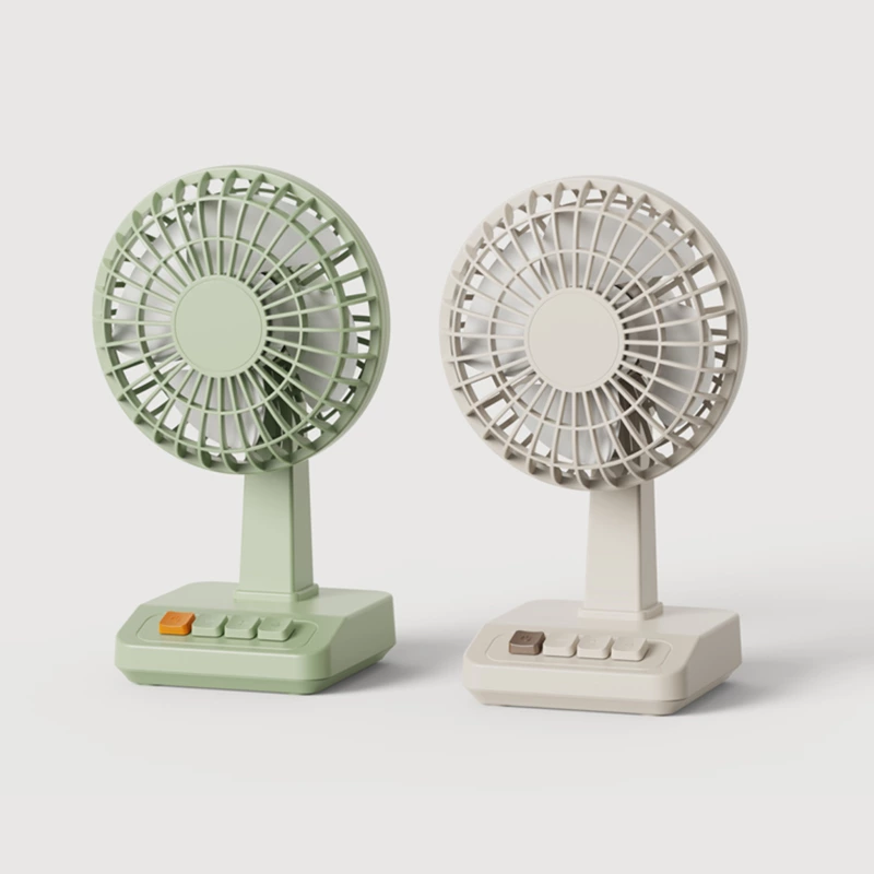 Kinscoter KC-F81 Retro Desktop Fan - 2000mAh Battery, Retro Style with Compact & Exquisite Design, Natural Wind Mode for Gentle Breeze, Removable Fan Surface | Chaozhou Tongheng Technology Co.,Ltd. (Est.2001)