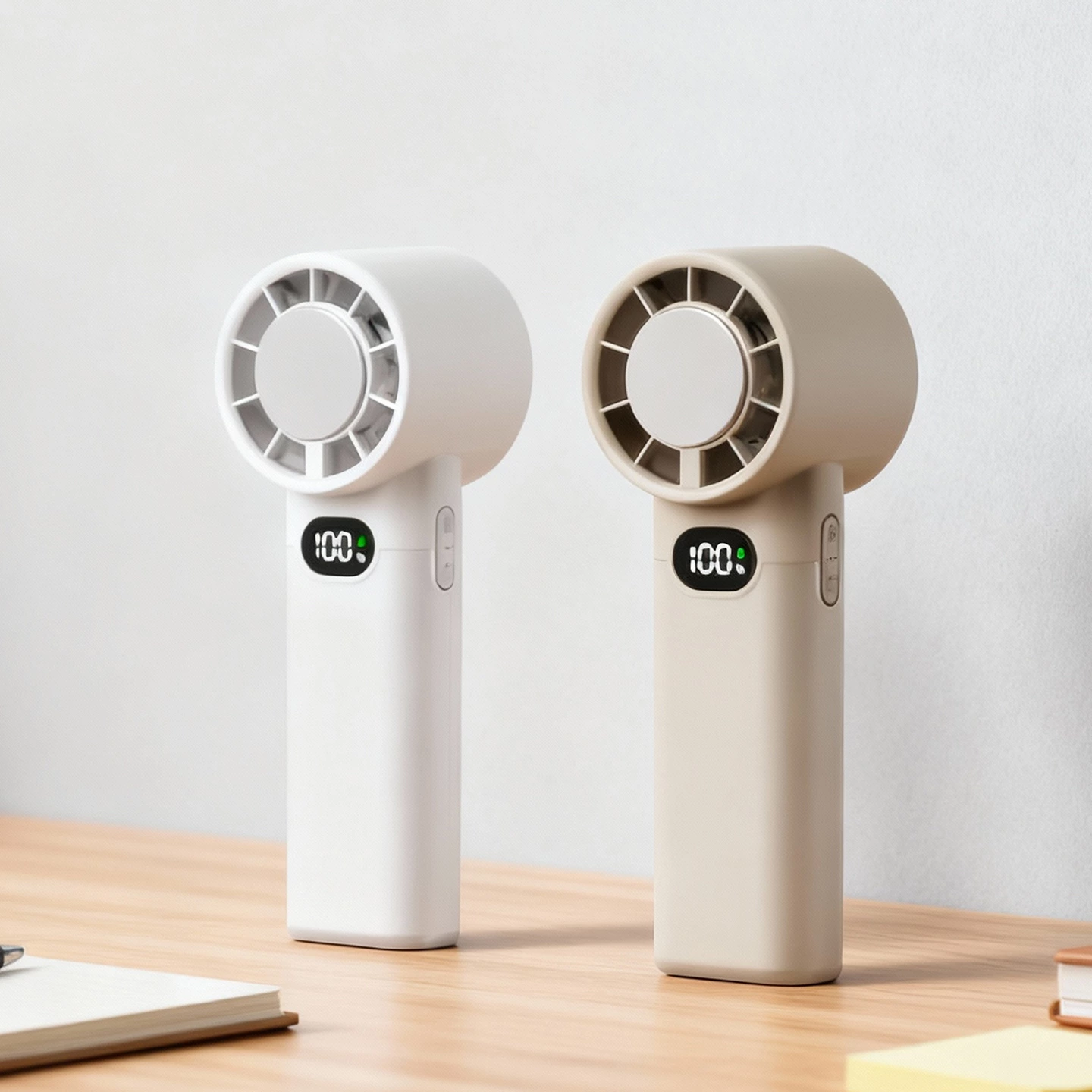Handheld High-Speed Fan (Model KC-F90) by Kinscoter, Featuring Ice Cooling Function | Chaozhou Tongheng Technology Co.,Ltd. (Since 2001)