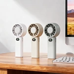 Kinscoter KC-F91 handheld high-speed fan, a product of the manufacturer, features a foldable design and a smart LED digital display.