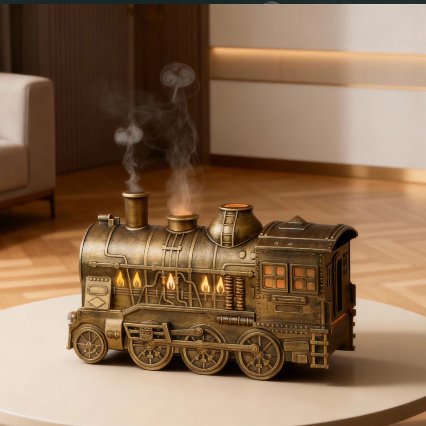 V61 Creative Retro Locomotive Smoke Ring Sprayer Aromatherapy Diffuser