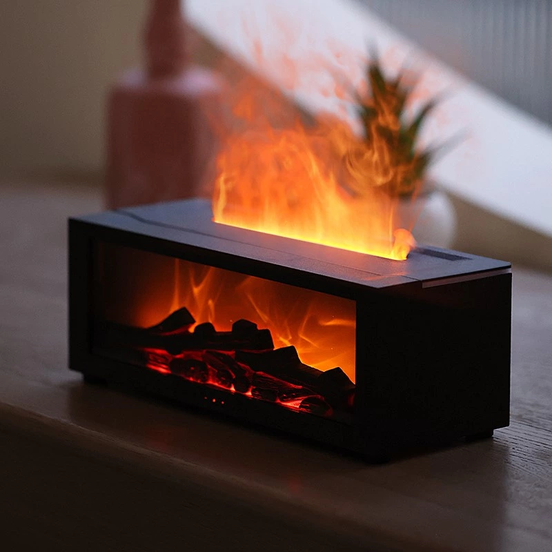 Bring a Fireplace into Your Nest! Simulated Fireplace Aromatherapy Diffuser, Healing All Seasons with Warm Light and Fragrance