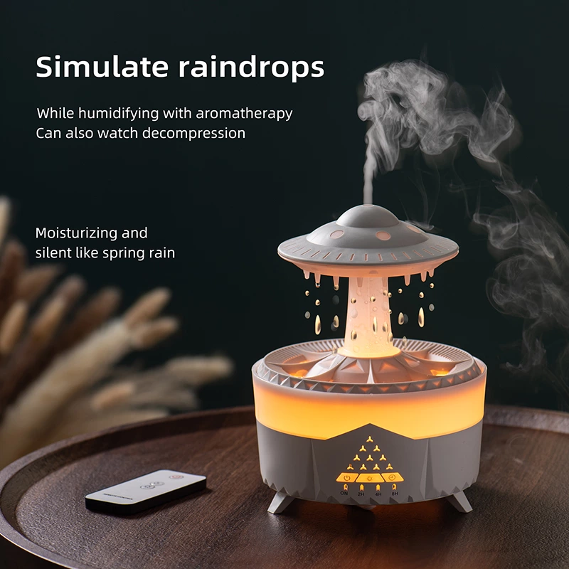 Sci-Fi Meets Healing! UFO-Shaped Raindrop Aromatherapy Diffuser, The Ultimate Ambiance Maker for Large Spaces