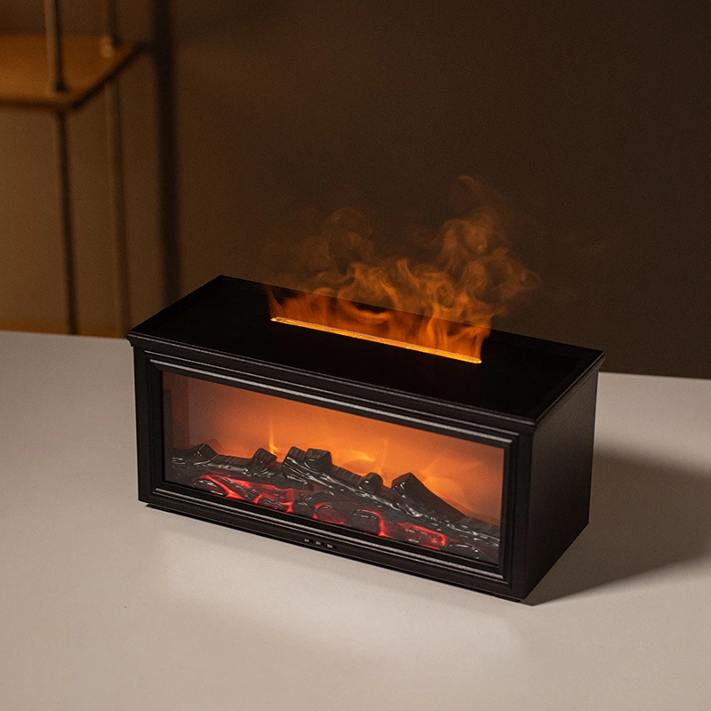 Winter's Warmth Essential! Simulated Fireplace Aromatherapy Diffuser, Bringing Fireplace Warmth Home