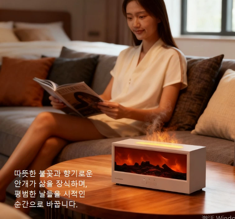 겨울의 치유 아이템!시뮬레이션 화로 아로마 디퓨저, 따뜻함과 향기를 집에 불러온다