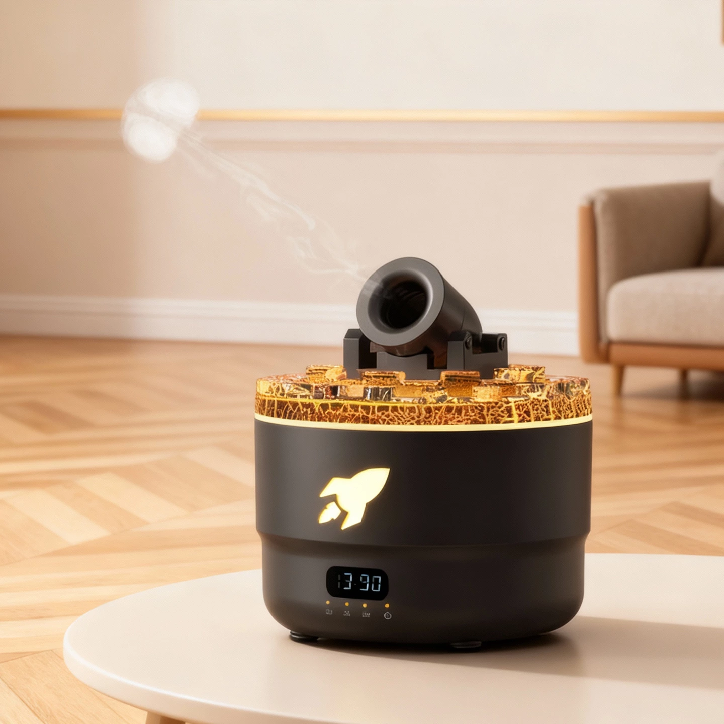 The Creative Cannon Smoke Ring Diffuser lets fragrance and fun go hand in hand.