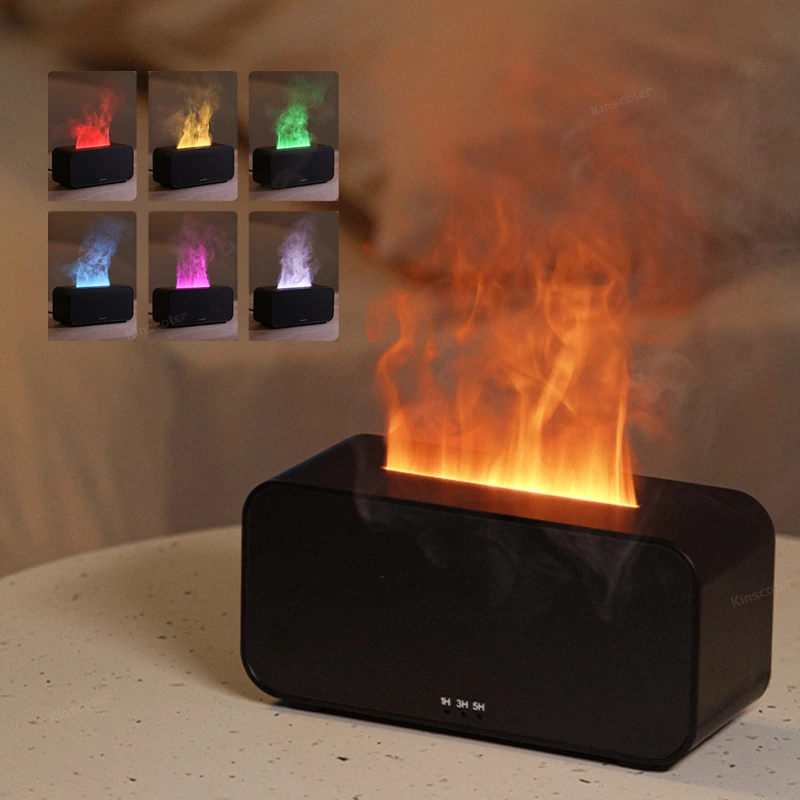 Compact Warmth Essential! Simulated Flame Aromatherapy Diffuser, Perfect for Desktop Ambience & Practicality