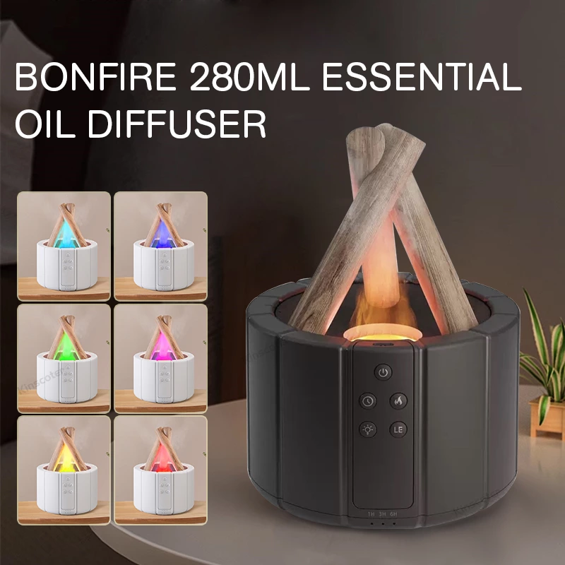 Home camping atmosphere sense of pulling full! Simulated campfire aromatherapy diffuser Healing home light luxury model