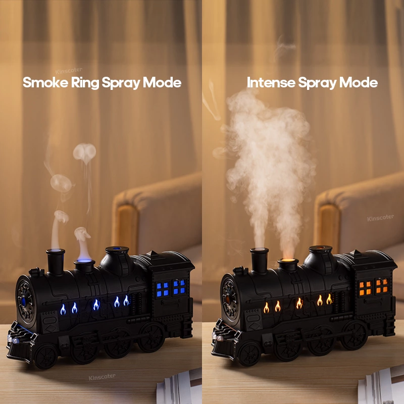 Retro & Creative in One! Vintage Train Smoke Ring Aromatherapy Diffuser, Perfect Blend of Ambience and Practicality