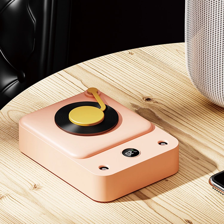 Tankless Portable King! Retro Record Player Humidifier, Humidification + Ambient Light Dual Effects On-the-Go