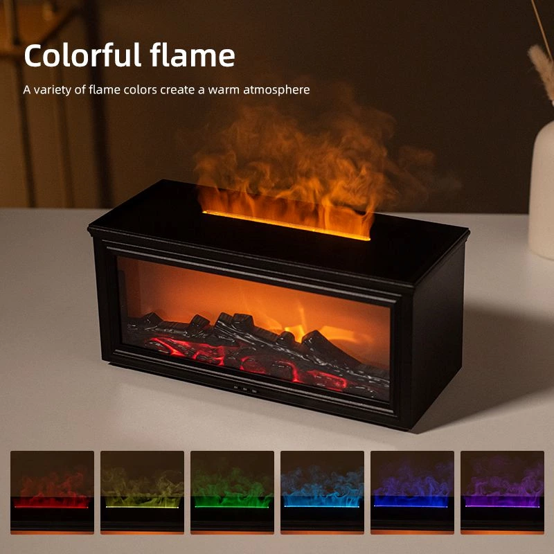 Winter's Warmth Essential! Simulated Fireplace Aromatherapy Diffuser, Bringing Fireplace Warmth Home