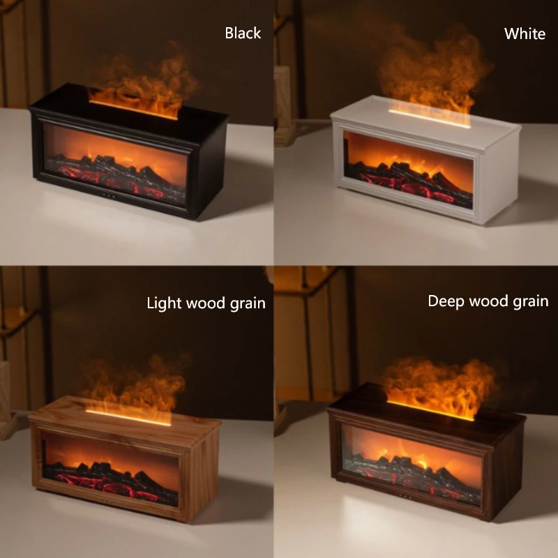 Winter's Warmth Essential! Simulated Fireplace Aromatherapy Diffuser, Bringing Fireplace Warmth Home