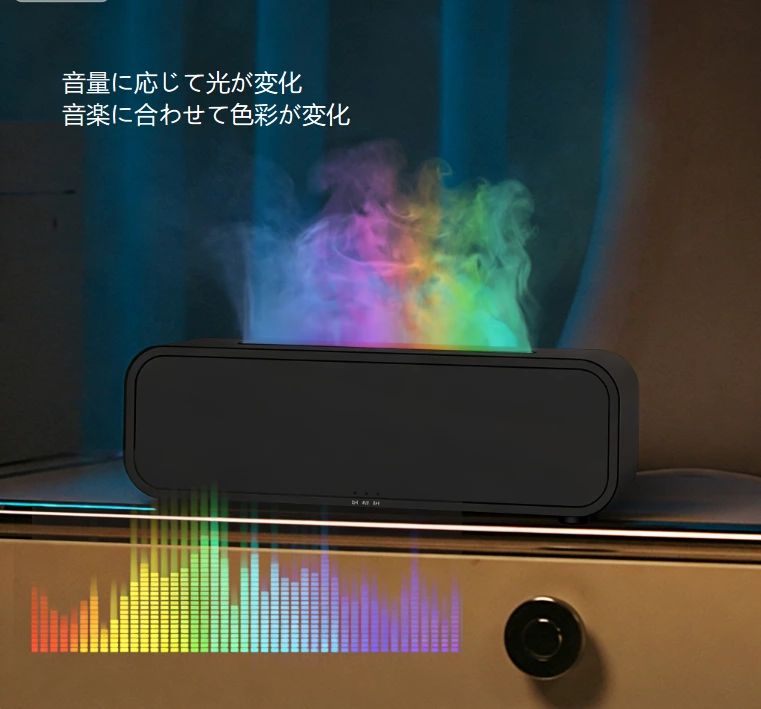 暖かいヒーリング神器！シミュレーションフレームアロマディフューザー、デュアル加湿 + カラフル雰囲気のホーム新宠