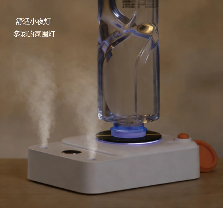 无水箱便携王者！复古唱片机加湿器，加湿 + 氛围灯双效随行