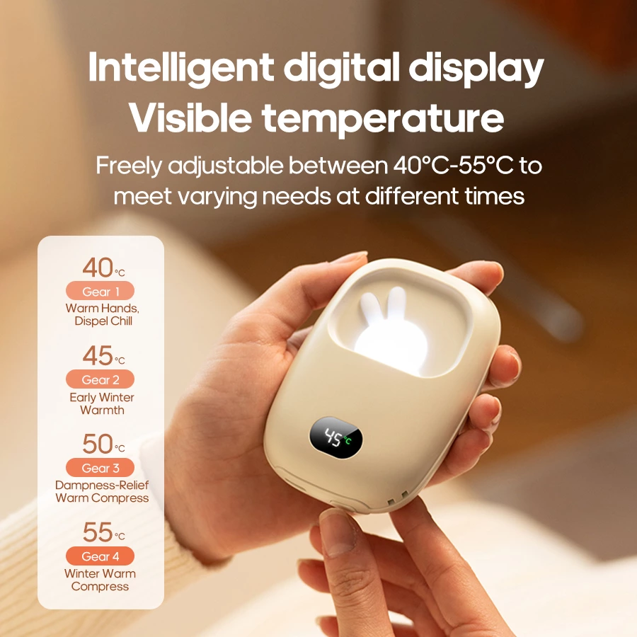 Winter Cute Hand Warmer Essential! Cartoon Hand Warmer, Precise Temperature Control for All