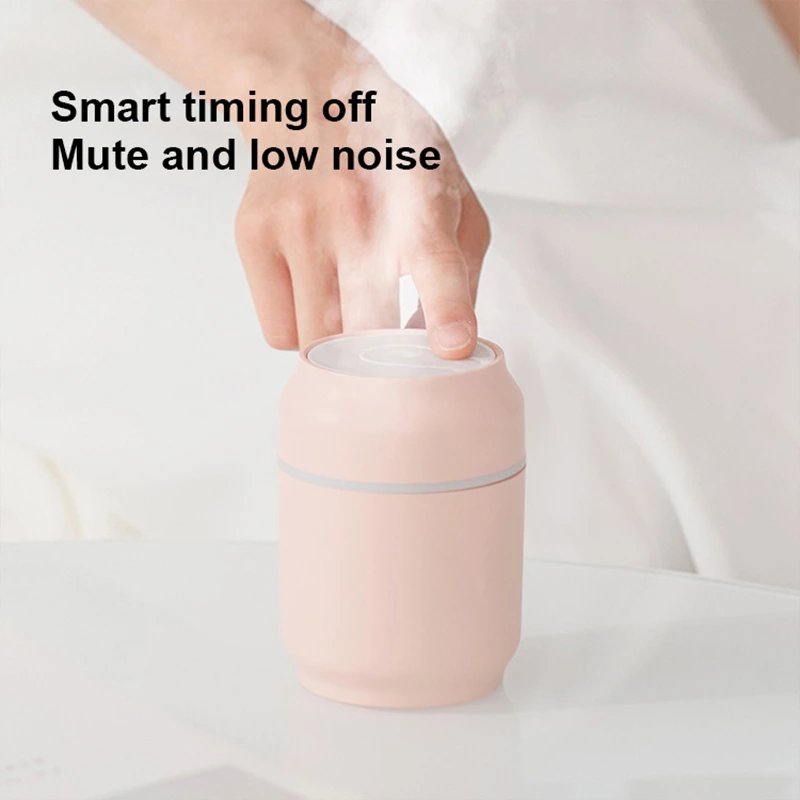 Canister humidifying surprise! Mute mini humidifier, colorful running lights contracted the whole scene moisturizing atmosphere!