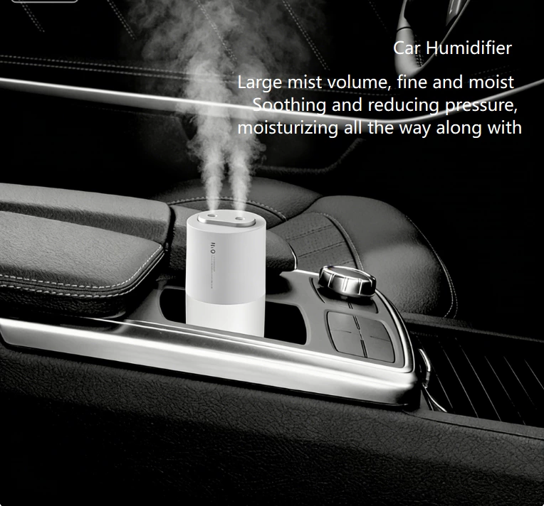 Dual-Spray Wireless Humidification Freedom! Portable Humidifier, Warm Light + Portable for All Scenarios