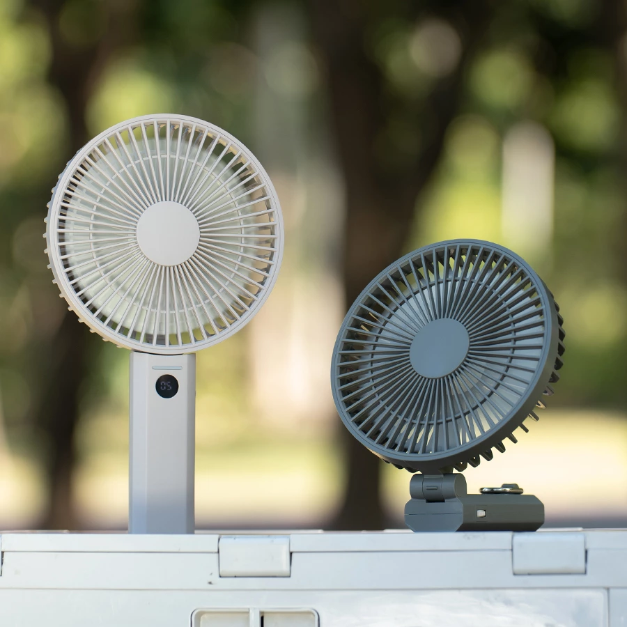 Foldable 2-in-1 + 100-Speed Adjustment! Quiet Fan for Commute/Office/Camping All Scenarios