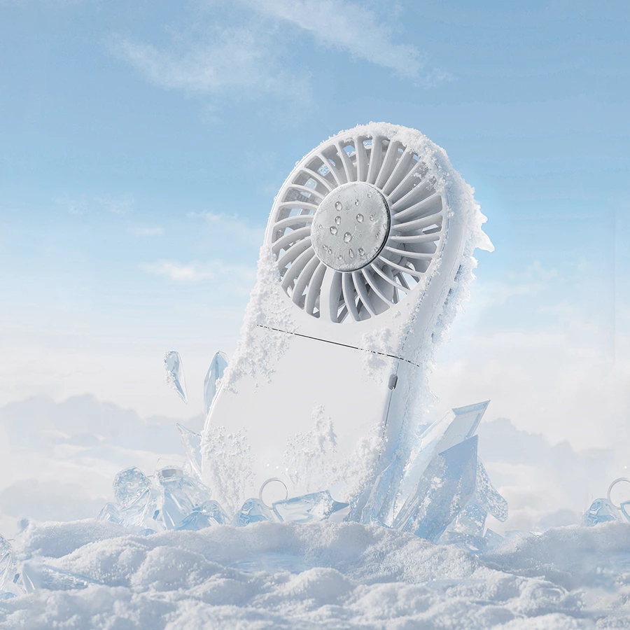 Mini Ice-Cooling Foldable Fan | Palm-Sized Cooler, All-Scene Cooling Solution