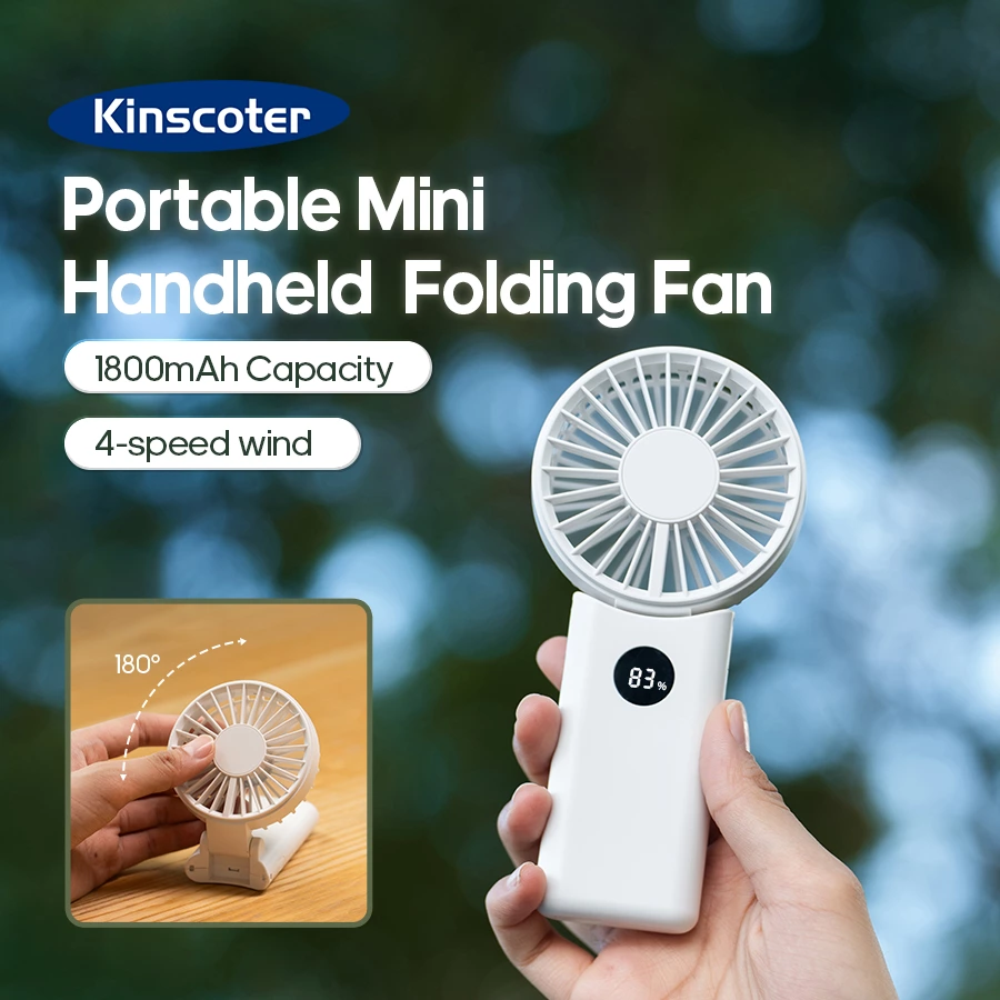 3-in-1 Foldable Mini Fan | 180° Folding Technology, Palm-Sized Cooling for All Scenes