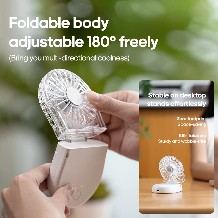Mini Foldable Handheld Fan | Customized for the Japanese Market, A 3-in-1 Portable Cooling Essential