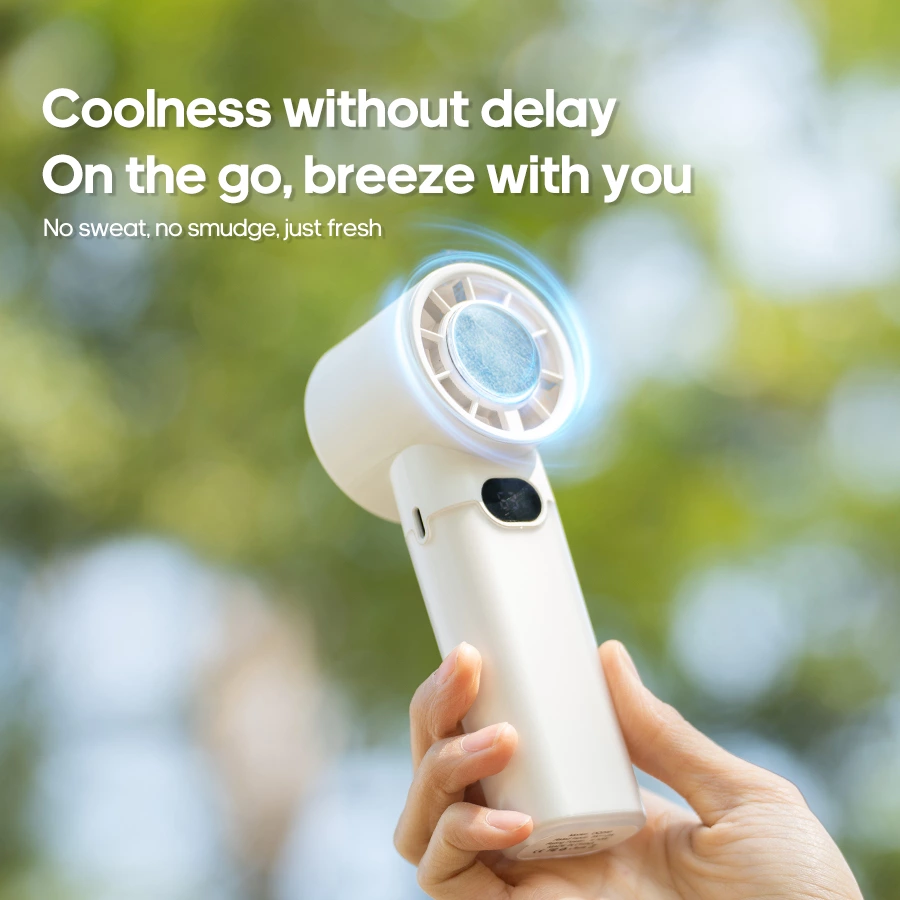 High-Speed Handheld Fan with Ice Cooling | Semiconductor Instant Cooling Technology, The New Benchmark for Multi-Scenario Cooling