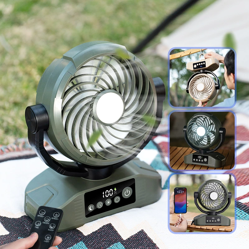 Multifunctional Outdoor Camping Fan | 20000mAh Long Battery Life, Oscillating & Powerful, All-Scene Outdoor Companion