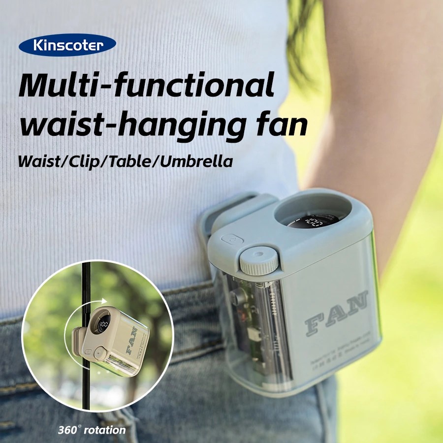 3-in-1 Mini Portable Fan | Neck-Hung/Clip-On/Waist-Mounted, 16000RPM High-Speed All-Scene Cooling Hero
