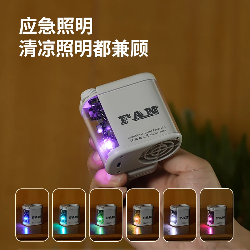 三合一迷你随身风扇｜颈挂 / 夹式 / 腰挂三用，16000 转高速全域降温神器