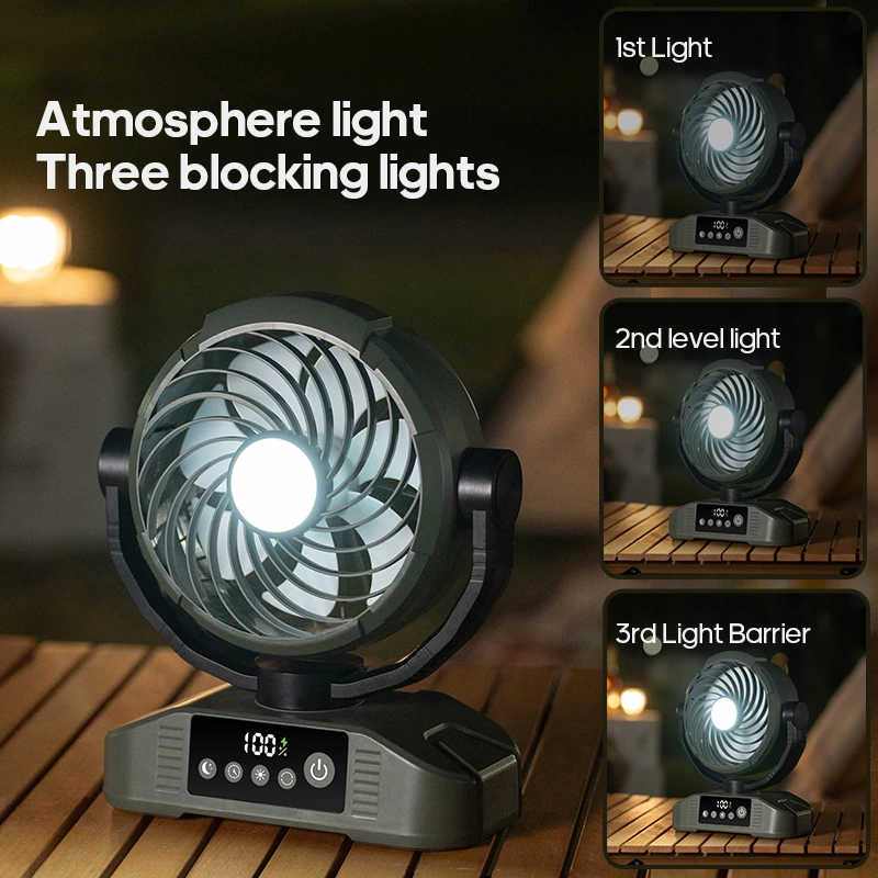 多功能户外露营风扇|20000mAh 长续航 摇头大风量 户外全场景全能伙伴