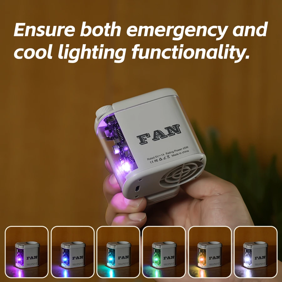 3-in-1 Mini Portable Fan | Neck-Hung/Clip-On/Waist-Mounted, 16000RPM High-Speed All-Scene Cooling Hero