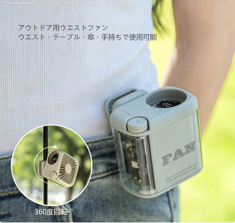 3-in-1 ミニ携帯扇風機｜ネック / クリップ / ウエストマウント 3 モード、16000RPM 高速 全シーンクーリング神器