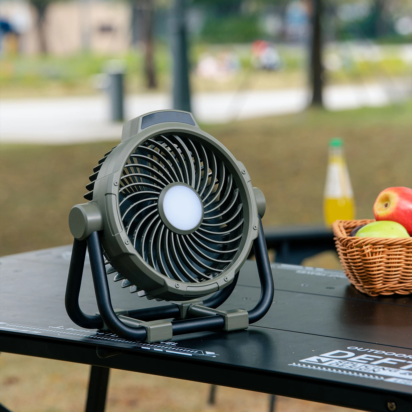 KC-F97 Rechargeable Outdoor Camping Fan with LED Light